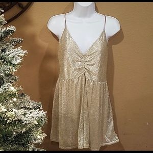 Urban Outfitters Gold Romper